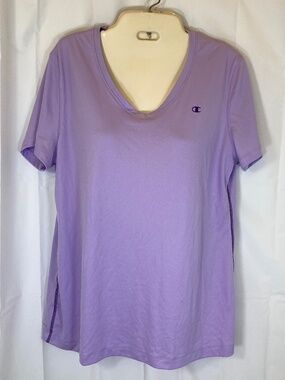 Champion Powertrain Purple Womens Shirt Sz L Short Sleeve Worn Once